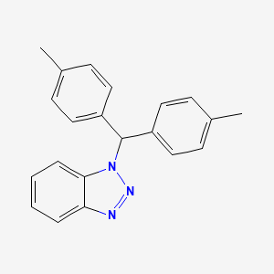 molecular formula C21H19N3 B2491243 1-[Bis(4-methylphenyl)methyl]benzotriazole CAS No. 182057-43-8