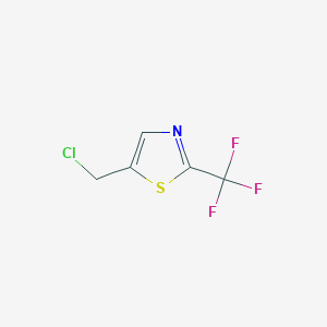 molecular formula C5H3ClF3NS B2491244 5-(Chloromethyl)-2-(trifluoromethyl)thiazole CAS No. 131748-98-6