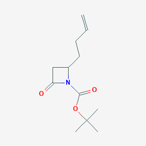 molecular formula C12H19NO3 B2491251 叔丁基-2-(丁-3-烯-1-基)-4-氧代氮杂环丁烷-1-羧酸酯 CAS No. 1335041-94-5