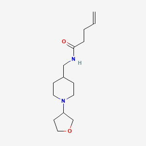 N-{[1-(oxolan-3-yl)piperidin-4-yl]methyl}pent-4-enamide