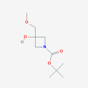 molecular formula C10H19NO4 B2491257 Tert-butyl 3-hydroxy-3-(methoxymethyl)azetidine-1-carboxylate CAS No. 1509073-53-3