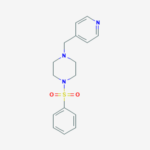 molecular formula C16H19N3O2S B249126 1-(Phenylsulfonyl)-4-(pyridin-4-ylmethyl)piperazine 