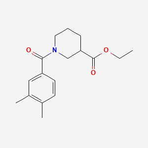 molecular formula C17H23NO3 B2491268 Ethyl 1-(3,4-dimethylbenzoyl)-3-piperidinecarboxylate CAS No. 349618-55-9