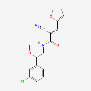 N-[2-(3-chlorophenyl)-2-methoxyethyl]-2-cyano-3-(furan-2-yl)prop-2-enamide