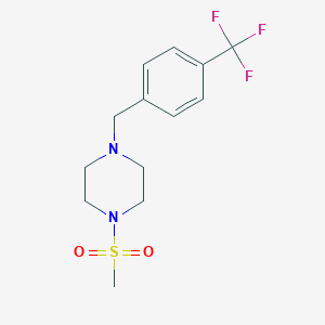 molecular formula C13H17F3N2O2S B249128 1-(Methylsulfonyl)-4-[4-(trifluoromethyl)benzyl]piperazine 