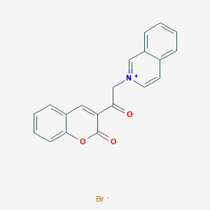 molecular formula C20H14BrNO3 B2491283 2-(2-oxo-2-(2-oxo-2H-chromen-3-yl)ethyl)isoquinolin-2-ium bromide CAS No. 476648-98-3