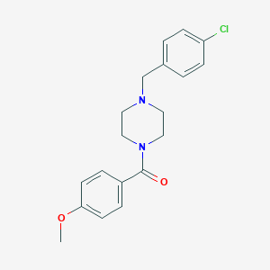 molecular formula C19H21ClN2O2 B249129 1-(4-Chlorobenzyl)-4-(4-methoxybenzoyl)piperazine 