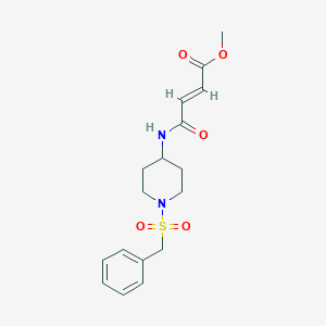 molecular formula C17H22N2O5S B2491293 Methyl (E)-4-[(1-benzylsulfonylpiperidin-4-yl)amino]-4-oxobut-2-enoate CAS No. 2411336-57-5