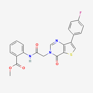 methyl 2-({[7-(4-fluorophenyl)-4-oxothieno[3,2-d]pyrimidin-3(4H)-yl]acetyl}amino)benzoate