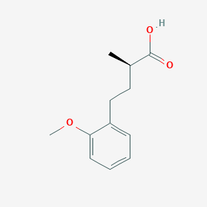 molecular formula C12H16O3 B2491302 (2R)-4-(2-Methoxyphenyl)-2-methylbutanoic acid CAS No. 2248185-87-5