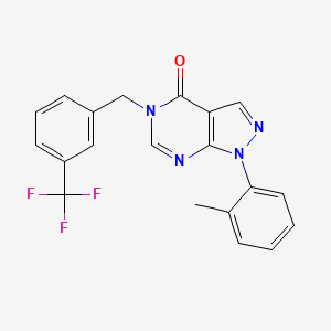 1-(2-Methylphenyl)-5-[[3-(trifluoromethyl)phenyl]methyl]pyrazolo[3,4-d]pyrimidin-4-one