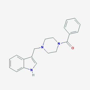 molecular formula C20H21N3O B249131 3-[(4-benzoyl-1-piperazinyl)methyl]-1H-indole 
