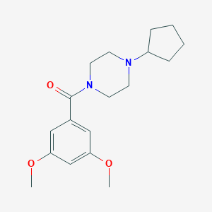 molecular formula C18H26N2O3 B249132 1-Cyclopentyl-4-(3,5-dimethoxybenzoyl)piperazine 