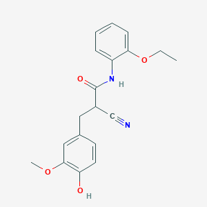 molecular formula C19H20N2O4 B2491323 2-cyano-N-(2-ethoxyphenyl)-3-(4-hydroxy-3-methoxyphenyl)propanamide CAS No. 1261009-22-6
