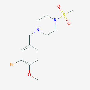 molecular formula C13H19BrN2O3S B249133 1-(3-Bromo-4-methoxybenzyl)-4-(methylsulfonyl)piperazine 