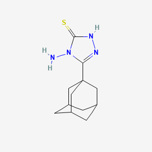 molecular formula C12H18N4S B2491332 3-(1-adamantyl)-4-amino-4,5-dihydro-1H-1,2,4-triazole-5-thione CAS No. 151017-99-1