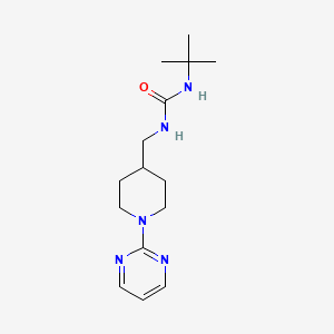 molecular formula C15H25N5O B2491333 1-(Tert-butyl)-3-((1-(pyrimidin-2-yl)piperidin-4-yl)methyl)urea CAS No. 1234982-50-3