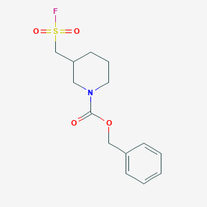 molecular formula C14H18FNO4S B2491334 Benzyl 3-[(fluorosulfonyl)methyl]piperidine-1-carboxylate CAS No. 1955506-77-0