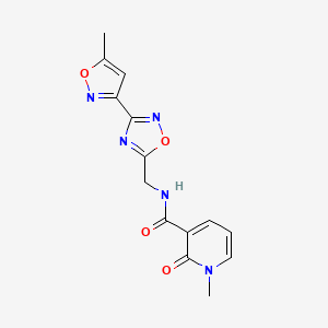 1-methyl-N-((3-(5-methylisoxazol-3-yl)-1,2,4-oxadiazol-5-yl)methyl)-2-oxo-1,2-dihydropyridine-3-carboxamide