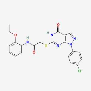 2-((1-(4-chlorophenyl)-4-oxo-4,5-dihydro-1H-pyrazolo[3,4-d]pyrimidin-6-yl)thio)-N-(2-ethoxyphenyl)acetamide