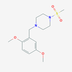molecular formula C14H22N2O4S B249136 1-(2,5-Dimethoxybenzyl)-4-(methylsulfonyl)piperazine 