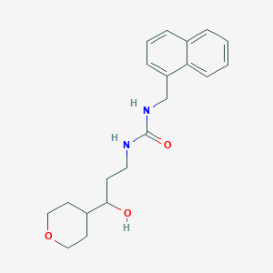molecular formula C20H26N2O3 B2491362 1-(3-hydroxy-3-(tetrahydro-2H-pyran-4-yl)propyl)-3-(naphthalen-1-ylmethyl)urea CAS No. 2034585-61-8