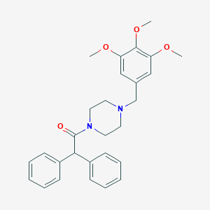 molecular formula C28H32N2O4 B249137 1-(Diphenylacetyl)-4-(3,4,5-trimethoxybenzyl)piperazine 