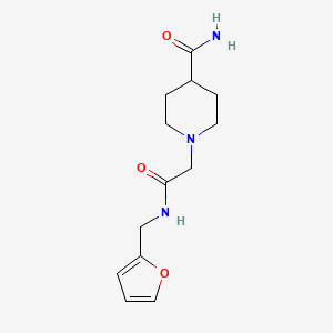 molecular formula C13H19N3O3 B2491376 1-({[(Furan-2-yl)methyl]carbamoyl}methyl)piperidine-4-carboxamide CAS No. 954046-96-9