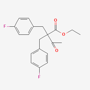 molecular formula C20H20F2O3 B2491379 Ethyl 2,2-bis(4-fluorobenzyl)-3-oxobutanoate CAS No. 865657-94-9