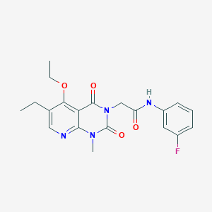 2-(5-ethoxy-6-ethyl-1-methyl-2,4-dioxo-1,2-dihydropyrido[2,3-d]pyrimidin-3(4H)-yl)-N-(3-fluorophenyl)acetamide