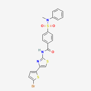 N-[4-(5-bromothiophen-2-yl)-1,3-thiazol-2-yl]-4-[methyl(phenyl)sulfamoyl]benzamide