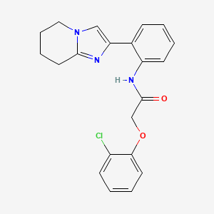 molecular formula C21H20ClN3O2 B2491384 2-(2-chlorophenoxy)-N-(2-(5,6,7,8-tetrahydroimidazo[1,2-a]pyridin-2-yl)phenyl)acetamide CAS No. 2034567-08-1