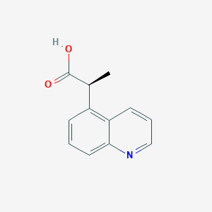molecular formula C12H11NO2 B2491389 (2S)-2-Quinolin-5-ylpropanoic acid CAS No. 2248187-04-2