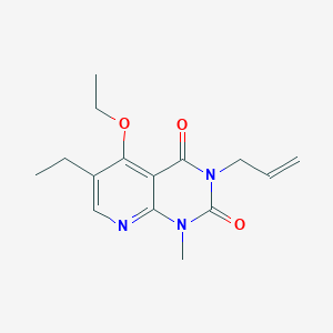 molecular formula C15H19N3O3 B2491393 3-allyl-5-ethoxy-6-ethyl-1-methylpyrido[2,3-d]pyrimidine-2,4(1H,3H)-dione CAS No. 921490-47-3