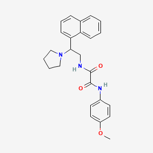 N1-(4-methoxyphenyl)-N2-(2-(naphthalen-1-yl)-2-(pyrrolidin-1-yl)ethyl)oxalamide