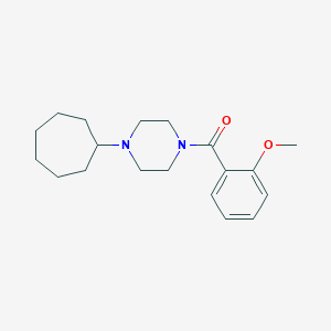 molecular formula C19H28N2O2 B249140 (4-Cycloheptylpiperazin-1-yl)(2-methoxyphenyl)methanone 