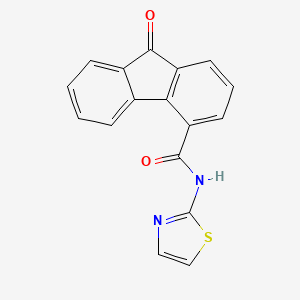 molecular formula C17H10N2O2S B2491404 9-oxo-N-(thiazol-2-yl)-9H-fluorene-4-carboxamide CAS No. 93261-37-1