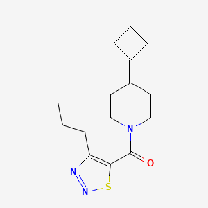 molecular formula C15H21N3OS B2491414 (4-Cyclobutylidenepiperidin-1-yl)-(4-propylthiadiazol-5-yl)methanone CAS No. 2310014-40-3
