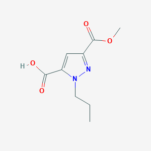 molecular formula C9H12N2O4 B2491418 3-(Methoxycarbonyl)-1-propyl-1H-pyrazole-5-carboxylic acid CAS No. 1946813-29-1