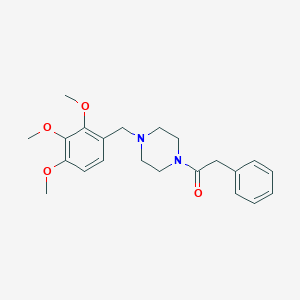 molecular formula C22H28N2O4 B249142 1-(Phenylacetyl)-4-(2,3,4-trimethoxybenzyl)piperazine 
