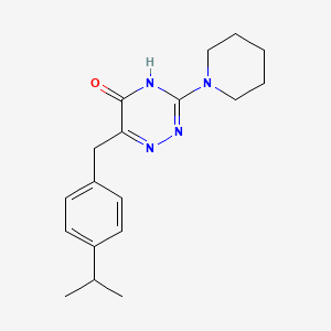 molecular formula C18H24N4O B2491426 6-(4-isopropylbenzyl)-3-(piperidin-1-yl)-1,2,4-triazin-5(4H)-one CAS No. 905780-72-5