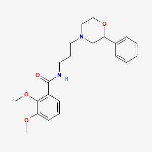 molecular formula C22H28N2O4 B2491433 2,3-dimethoxy-N-(3-(2-phenylmorpholino)propyl)benzamide CAS No. 954246-23-2
