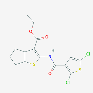 ethyl 2-(2,5-dichlorothiophene-3-carboxamido)-5,6-dihydro-4H-cyclopenta[b]thiophene-3-carboxylate