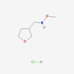 molecular formula C6H14ClNO2 B2491439 Methoxy[(oxolan-3-yl)methyl]amine hydrochloride CAS No. 1864061-17-5