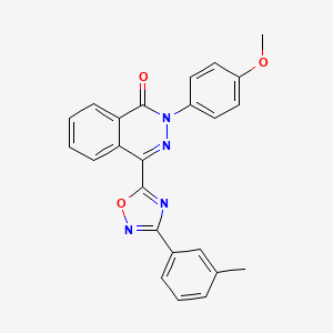 molecular formula C24H18N4O3 B2491444 2-(4-methoxyphenyl)-4-[3-(3-methylphenyl)-1,2,4-oxadiazol-5-yl]phthalazin-1(2H)-one CAS No. 1291842-62-0