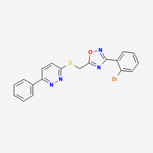 3-({[3-(2-Bromophenyl)-1,2,4-oxadiazol-5-yl]methyl}thio)-6-phenylpyridazine