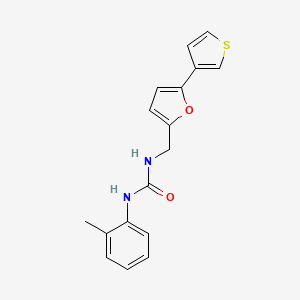 molecular formula C17H16N2O2S B2491461 1-((5-(Thiophen-3-yl)furan-2-yl)methyl)-3-(o-tolyl)urea CAS No. 2034487-05-1