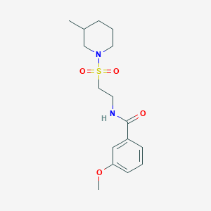 molecular formula C16H24N2O4S B2491478 3-methoxy-N-(2-((3-methylpiperidin-1-yl)sulfonyl)ethyl)benzamide CAS No. 899966-96-2