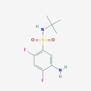 molecular formula C10H14F2N2O2S B2491480 5-amino-N-tert-butyl-2,4-difluorobenzene-1-sulfonamide CAS No. 1036546-81-2