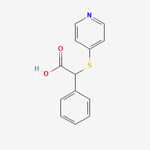B2491481 2-Phenyl-2-pyridin-4-ylsulfanylacetic acid CAS No. 1506363-64-9